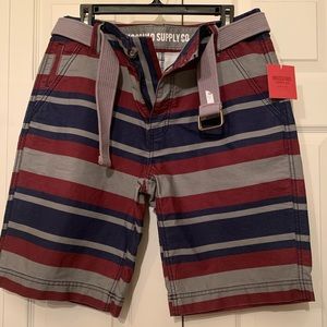 Men’s striped khakis